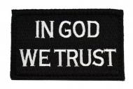 Various Embroidered Velcro backed Patches «In god we trust»