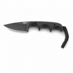 Columbia Minimalist Fixed Blade Knife 2.16" Plain Black Stonewash