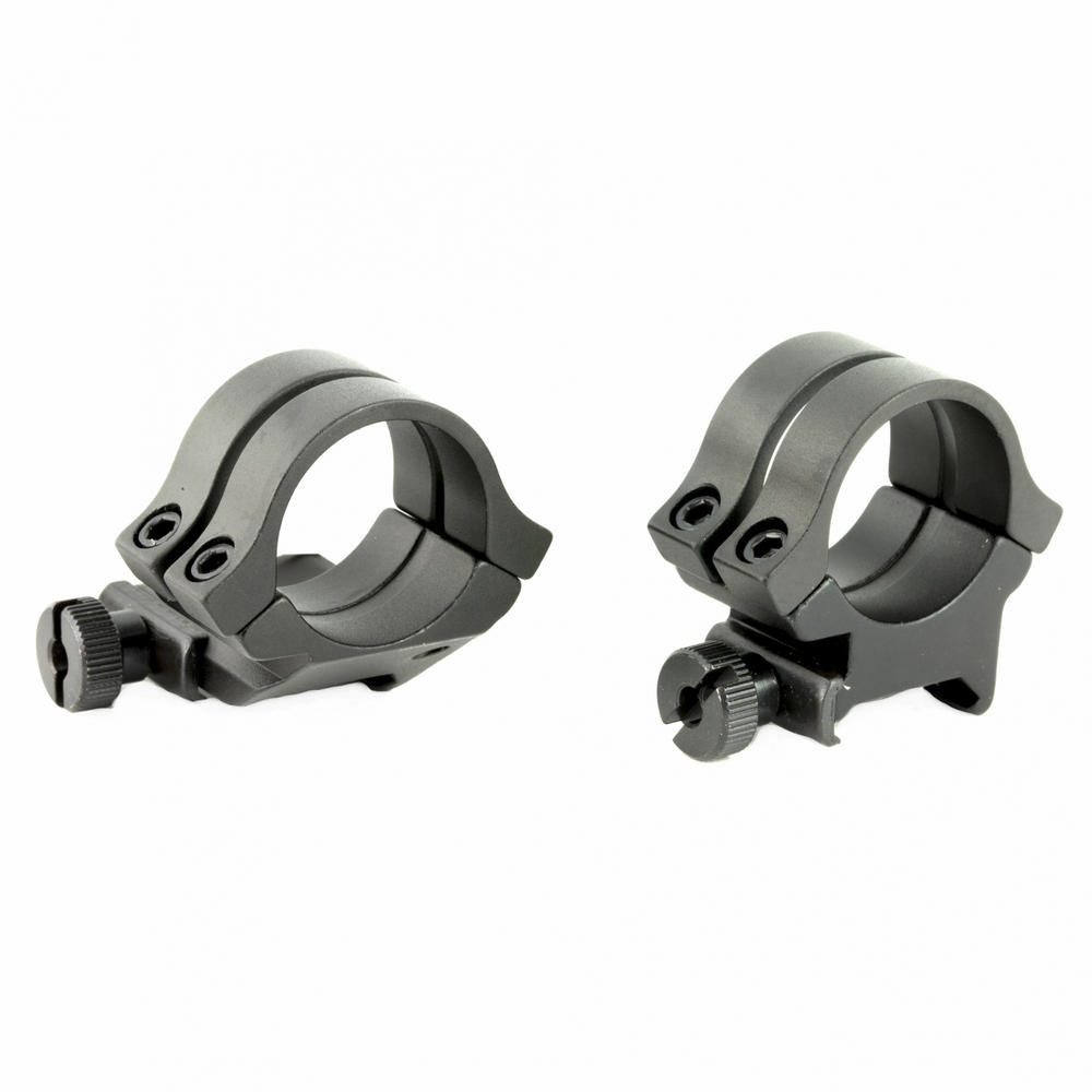 Weaver Classic Quad Lock Detachable Rings Matte Black 1-inch XHigh Clamshell Pack