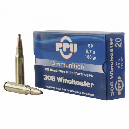 Ppu 308Win Solid Point 150 Grain 20/200