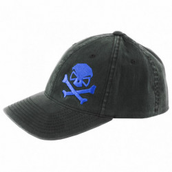 PHU SKULL FLEX HAT BLK/BLU L/XL