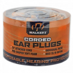 Walker's/Foam Ear Corded Plugs 50Pk/Orange