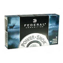 Fed PowerShok 243WIN 80 Grain Solid Point 20/200