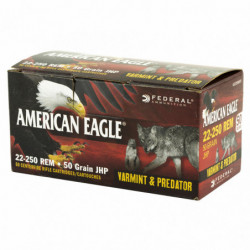 Fed American Eagle Varmint & Predator 22-250 50 Grain 50/250