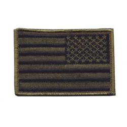 Blackhawk Patch American Flag Reversed OD Green/Black