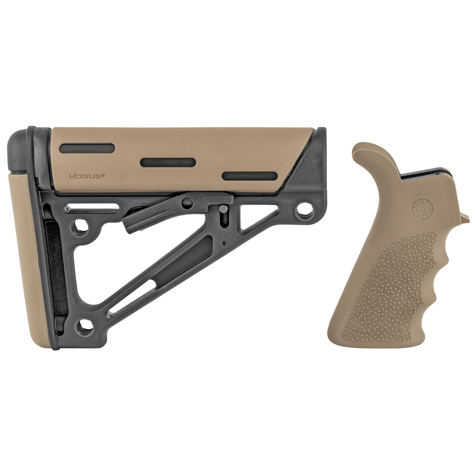 Hogue AR-15 Kit Pistol Grip & Stock Mil Spec FDE | 4Shooters.com