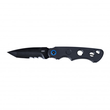 Columbia All Bases Covered Folding Knife Combination Edge Black 3.39" Blade Black G10 Handle