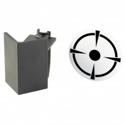 Birchwood T-Post Dueling Target 3/8" Steel Target Black/White