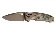 Hogue K320 AXG Firearm Match Folding Knife FDE Plain Drop Point Edge 3.5" Blade FDE Handle