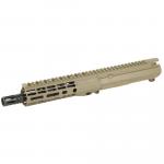 Aero AR-15 M4E1 Threaded Complete Upper 300 Blackout Barrel 8" Pistol Gas System R-ONE 7.3" FDE