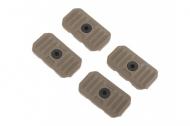 Strike Industries M-LOK Cable Management Rail Covers Short  FDE 4 Pack