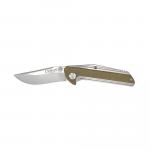 Camillus Sevens Folding Knife Silver Blade 2.75" Tan/Silver Handle