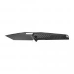 Real Avid RAV-6 Folding Knife Black Blade 3.4" Black Carbon Fiber Handle