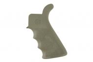 Hogue AR-15 OverMolded Pistol Grip Beaver Tail  Finger Grooves Olive Drab Green