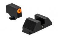 Night Fision Accur8 Perfect Dot Night Sight Set for GLOCK 42/43 Square Notch Orange/BlackTrit