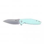 Columbia IBIS Folding Knife Silver Blade 3.09" Blue G10 Handle