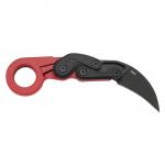 Columbia Provoke Red Folding Knife Black Blade 2.47" Red Grivory Handle