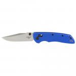 Hogue Deka Folding Knife Plain Clip Point Edge Silver Blade 3.25" Blue Handle