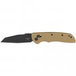 Hogue Deka Folding Knife Plain Clip Point Edge Black Blade 3.25" FDE Handle