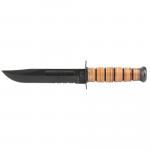 KA-BAR US Army Fixed Knife Black Blade 7" Brown Handle