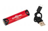 SureFire 18650 Micro USB Lithium Ion Rechargeable Battery