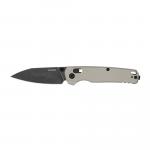 Kershaw Bel Air Folding Knife Silver Blackwash Blade 3" Bright Nickel Handle