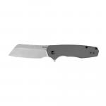 Kershaw WHARF Folding Knife Silver Blade 2.8" Stonewashed Gray Handle