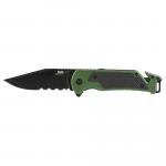 SOG Escape ATK 2.0 Folding Knife Black Blade 3.4" Green/Black Handle