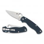 Spyderco Para Military2 Folding Knife Blade Cobalt Blue G10 Handle