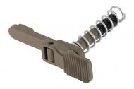 Forward Controls Design Ambidextrous AR-15 Magazine Release Extended Serrated Lever FDE