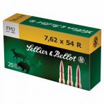 S&b 762x54r 180 Grain Full Metal Jacket 20/400