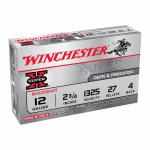 Winchester Ammunition Super-X 12 Gauge 2.75 #4 Buck 27 Pellets 5/250