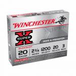 Winchester Ammunition Super-X 20 Gauge 2.75 #3 Buck 20 Pellets 5/250