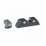 AmeriGlo 3-Dot Tritium for Glock 17, 19 Green/White