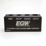 EGW 4 Caliber Auto Case Gauge Ammo Checker (9mm, 40 S&W, 45 & 38 calibers) With Cosemetic Blemishes