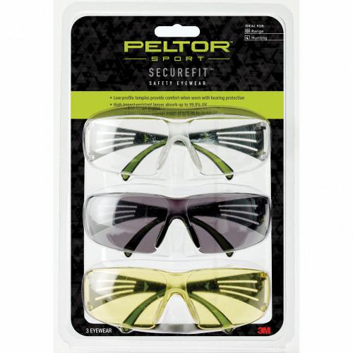 3M/Peltor Sport SecureFit Eye Protection 3Pk photo