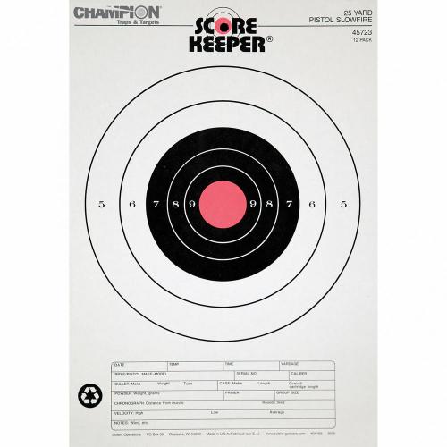 Champion 25yd Pistol Slowfire Target 12p photo