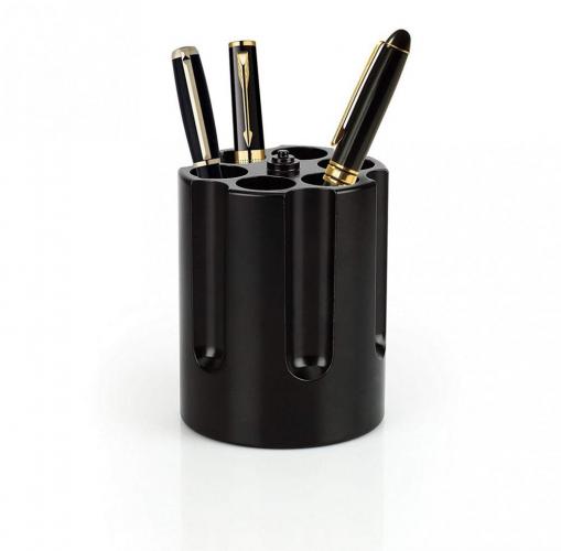 Revolver Cylinder Pen Holder Black photo