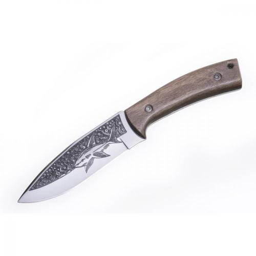 Kizlyar knife "Shark-2" (Akula) Brown Handle.Engraved. photo