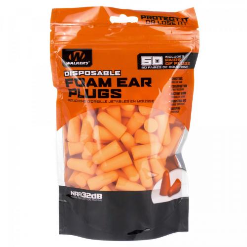 Walker's/Foam Ear Plugs 50Pk Per Bag/Orange photo
