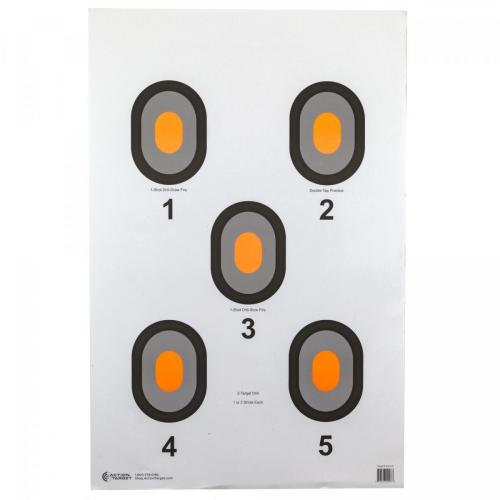 Action Targets w/Orange Center 5 Bullseye photo