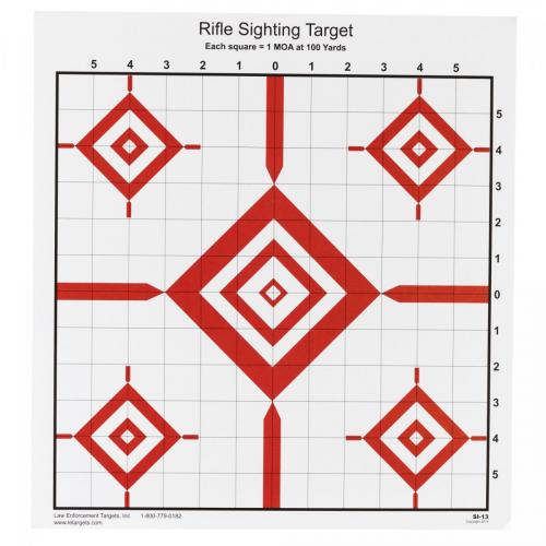 Action Targets Rifle Sighting Black/Red 100Pk photo