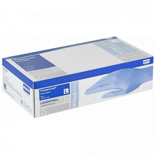 NORTH Disposable Gloves Large Blue 100Pk photo
