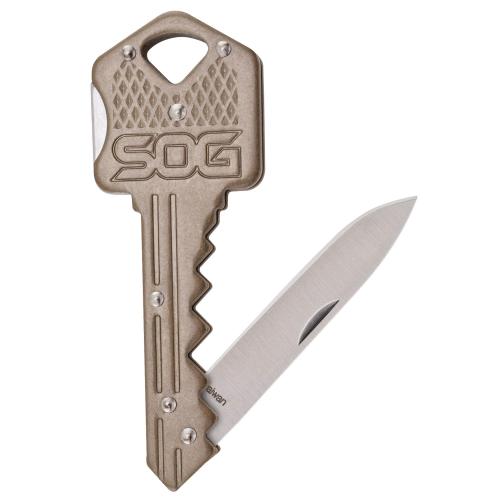 SOG Key Knife Straight Edge Brass photo