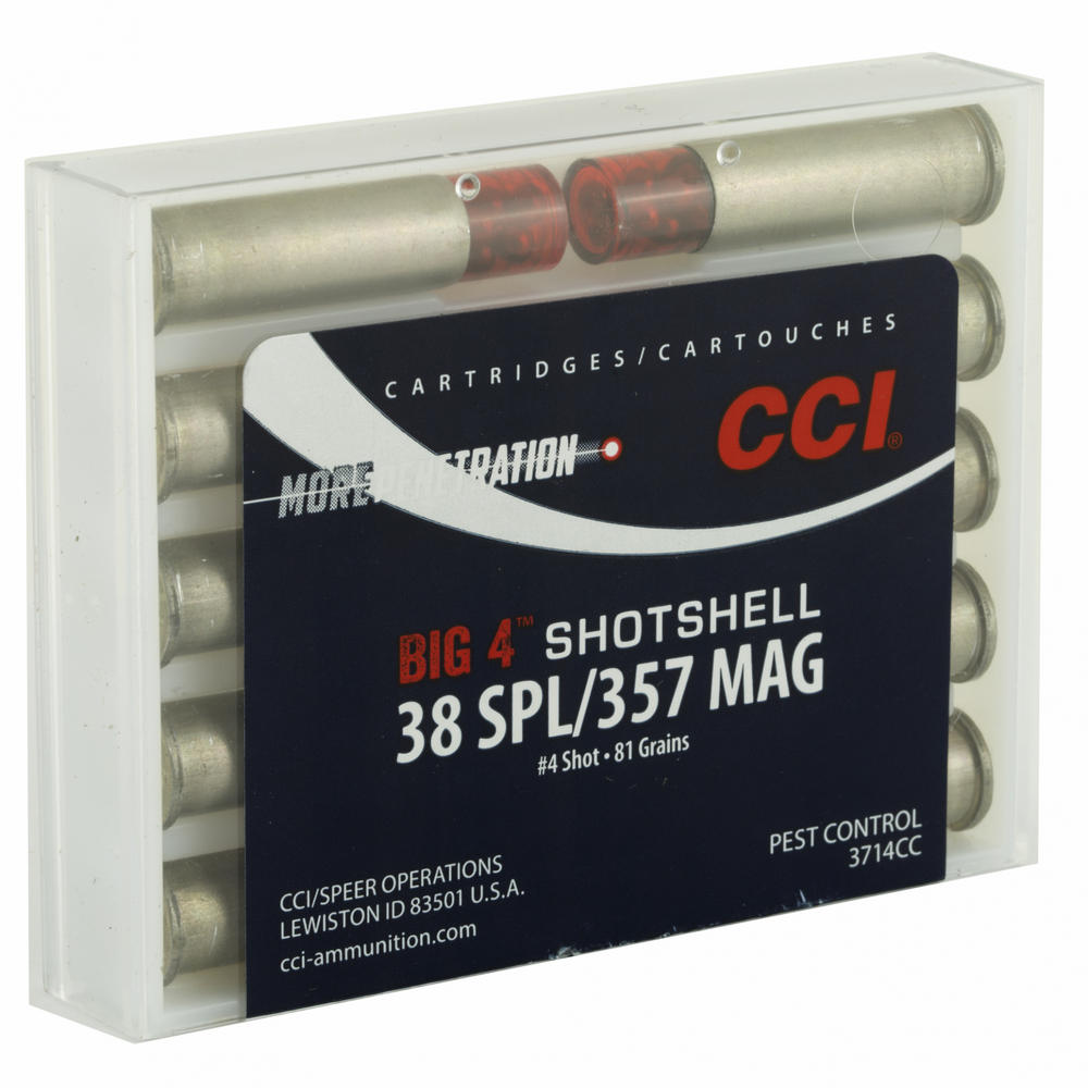CCI/Speer Shotshell, 357MAG/38 Special, Shotshell, #4 Shot Size, 10 Round B...