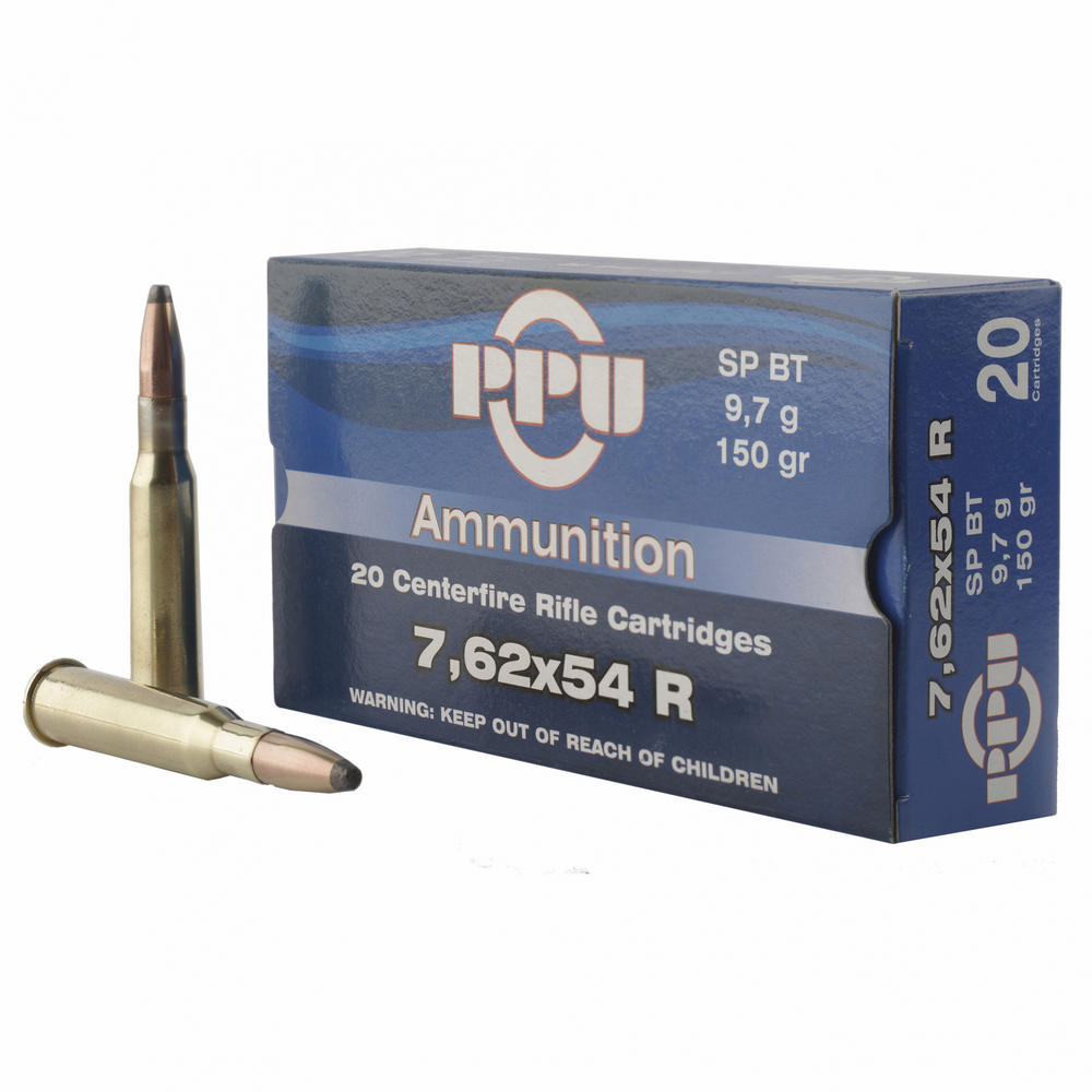 Ppu 7.62x54r Solid Point 150 Grain 20/200 - 4Shooters