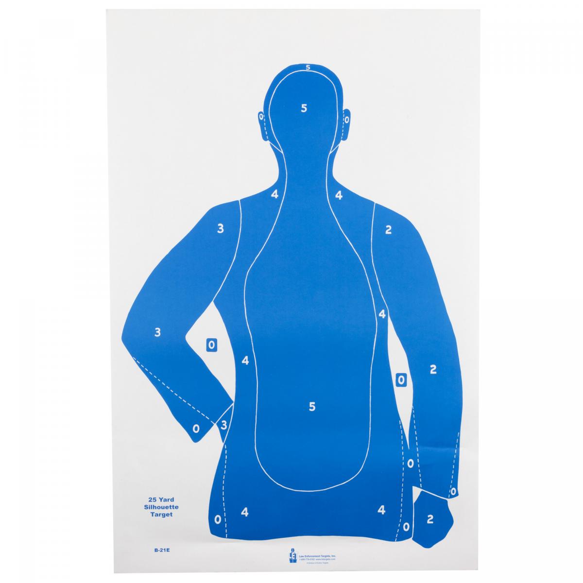 Action Targets B-21E Blue 100Pk - 4Shooters